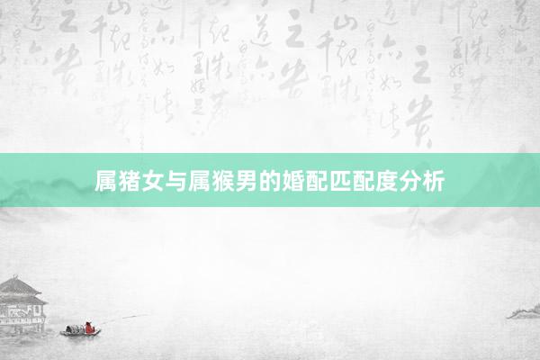 属猪女与属猴男的婚配匹配度分析
